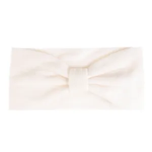 100% Cashmere Plain Ladies Headband White