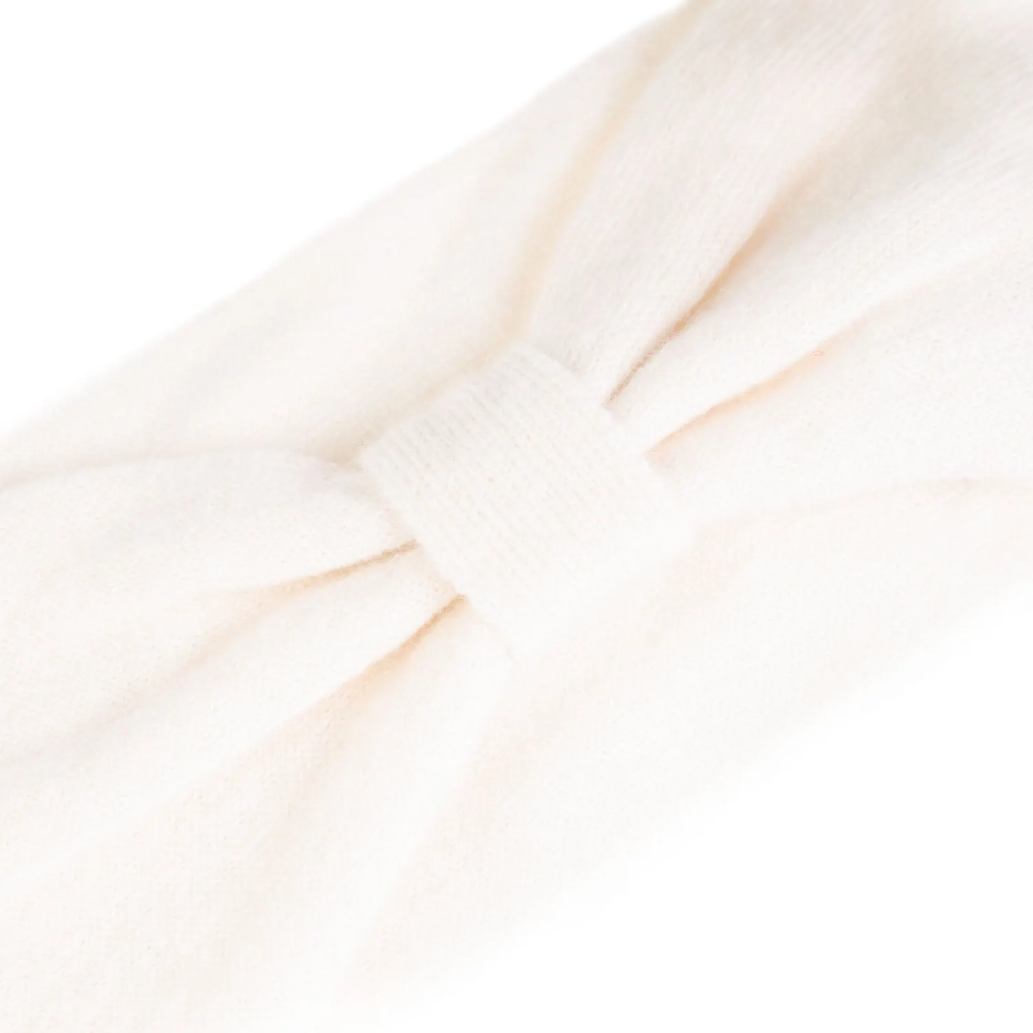 100% Cashmere Plain Ladies Headband White