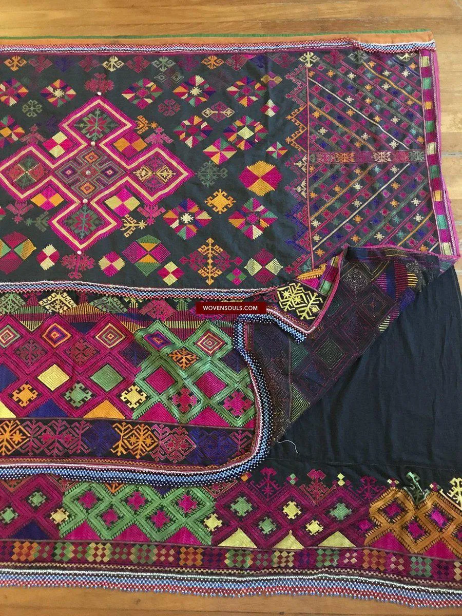 1380 Vintage Kohistan Textile Wedding Shawl  MASTERPIECE