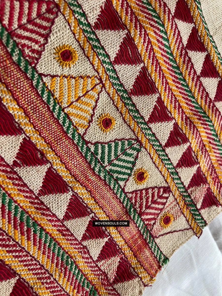 1693 Rare Vintage Orissa Odisha Gond Tribal Shawl