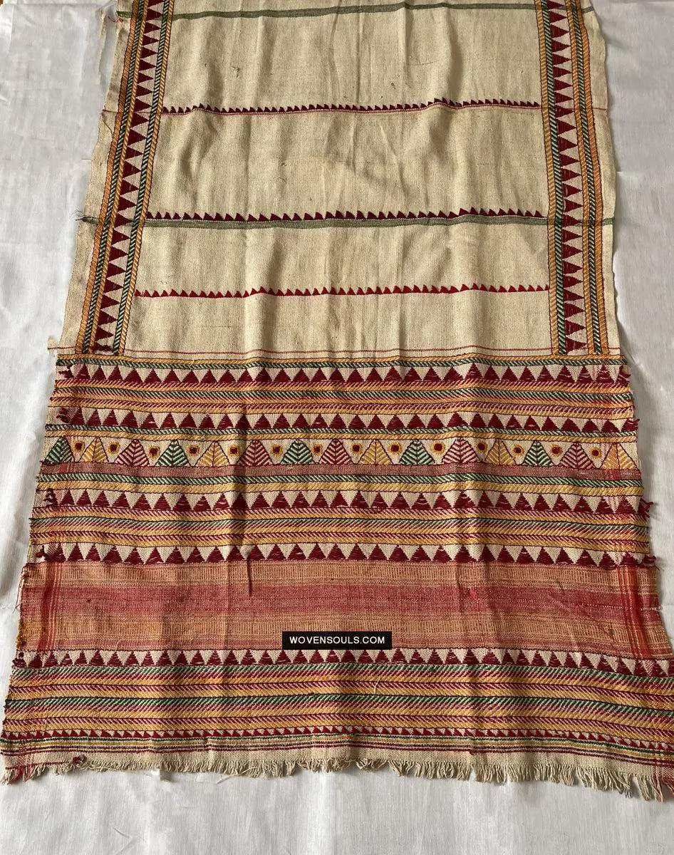 1693 Rare Vintage Orissa Odisha Gond Tribal Shawl