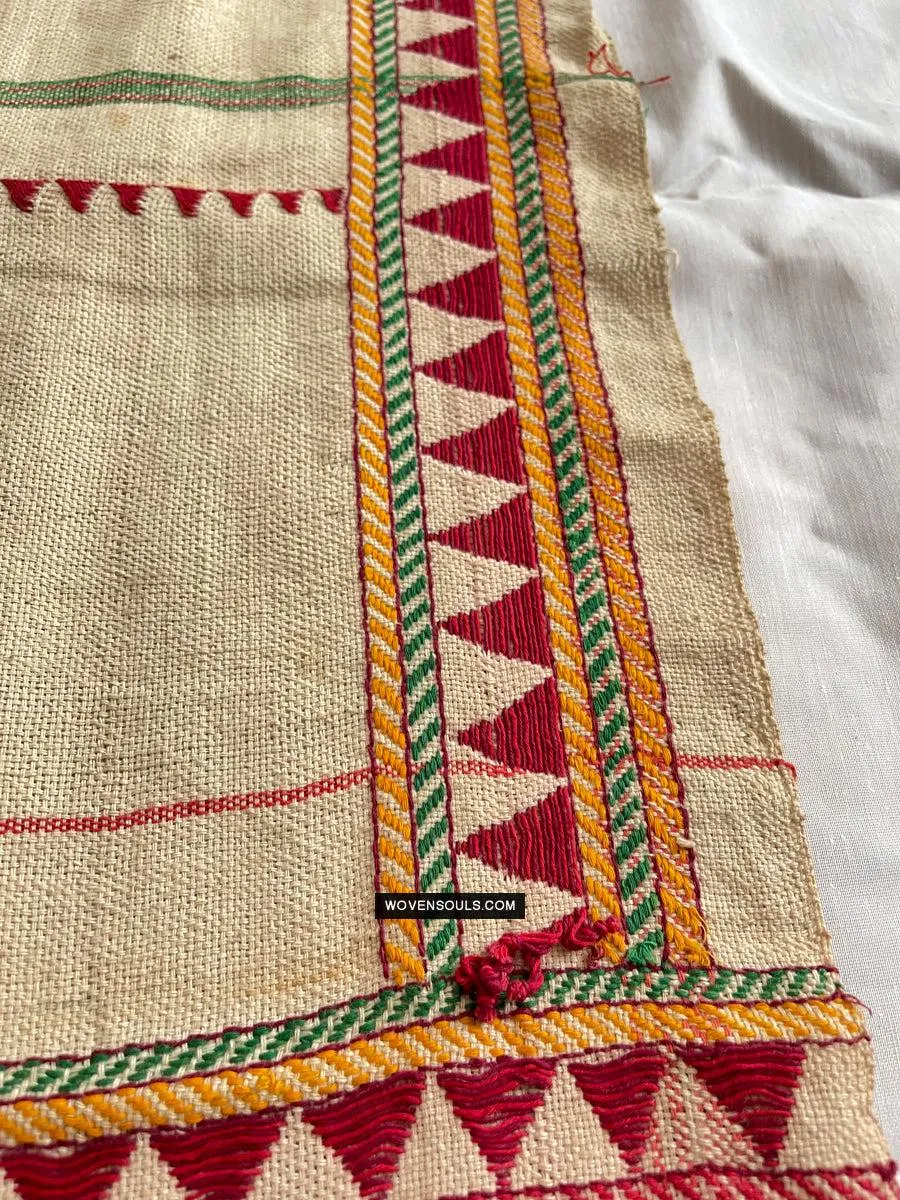 1693 Rare Vintage Orissa Odisha Gond Tribal Shawl