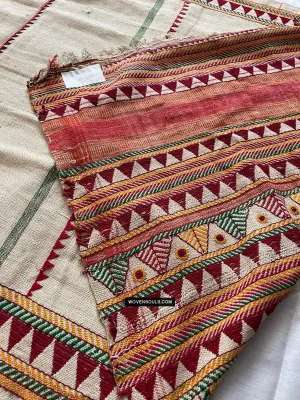 1693 Rare Vintage Orissa Odisha Gond Tribal Shawl