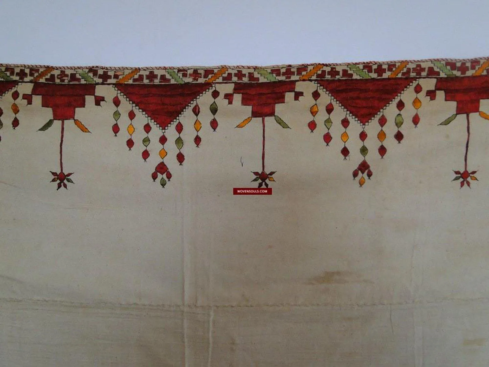 624 Rare Antique Swat Valley Wedding Textile Art Double Sided Embroidery