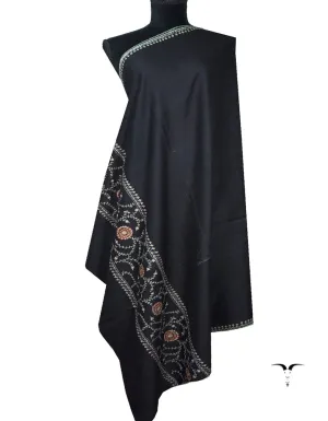 black embroidery pashmina shawl 8751