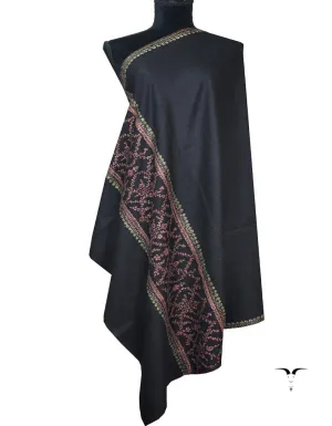 black embroidery pashmina shawl 8772