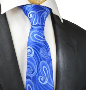 Blue Wild Paisley Design Tie