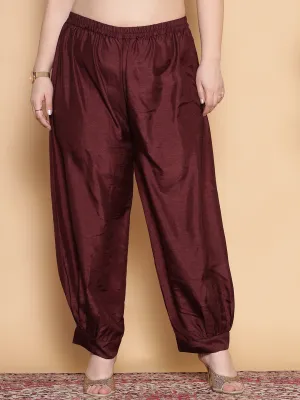 Burgundy Silk Afghani Salwar