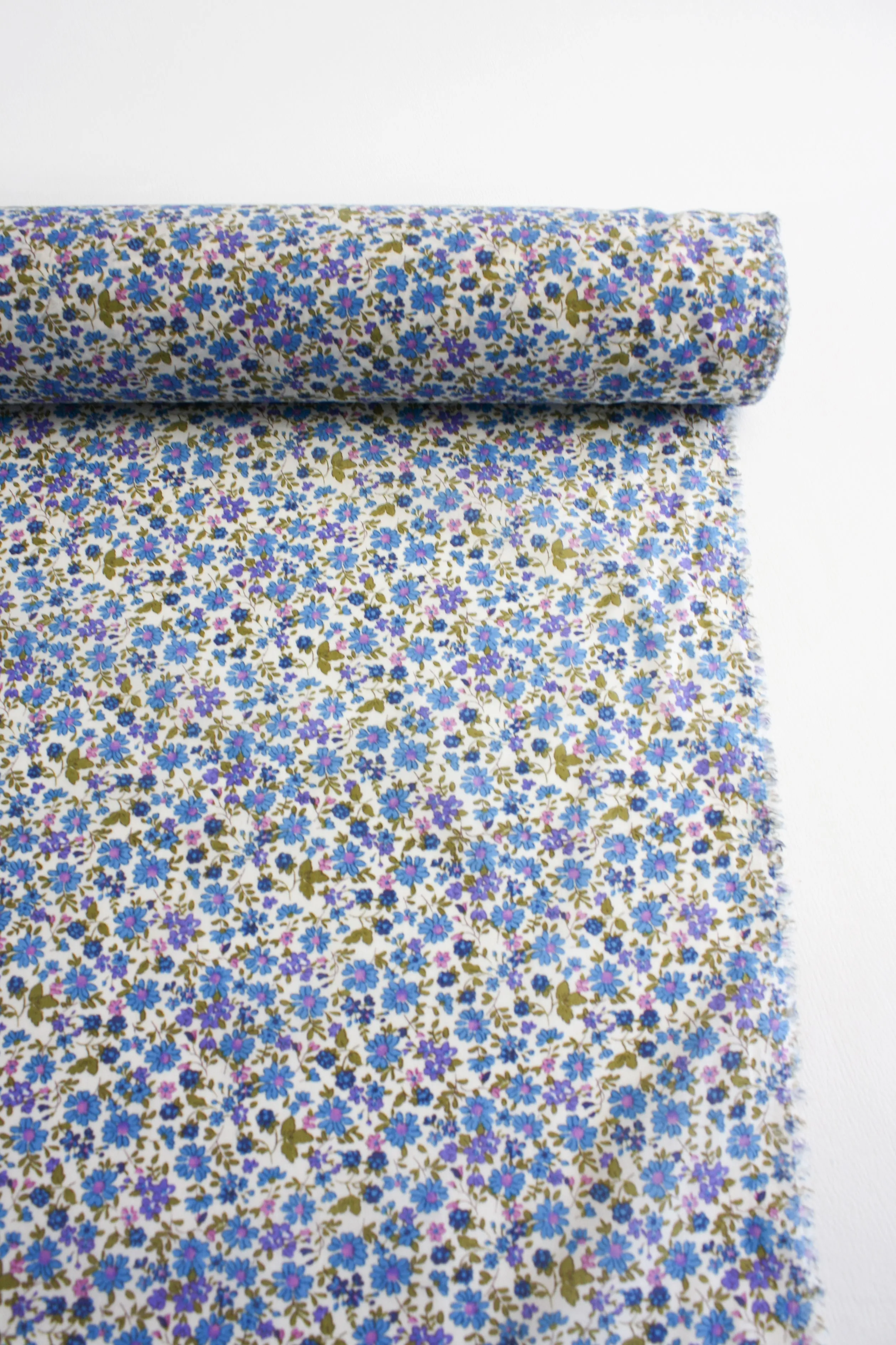 Carina - Printed Cotton | Azure