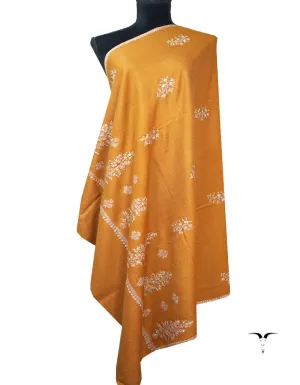 carrot orange booti embroidery pashmina shawl 8741