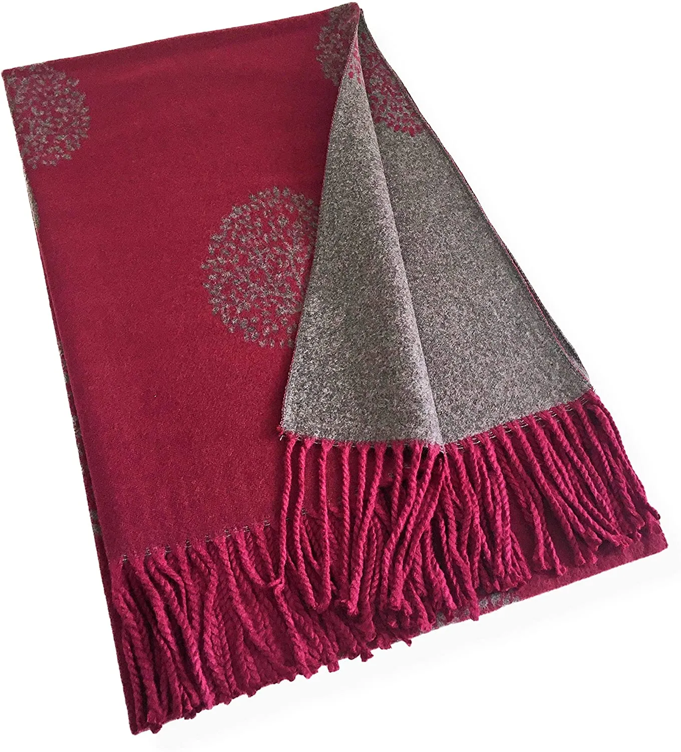 Cashmere Pashmina Shawls, Winter Reversible Blanket Scarves For Women Tree of Life