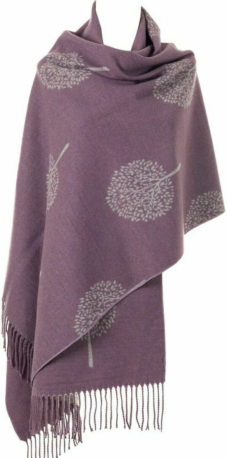 Cashmere Pashmina Shawls, Winter Reversible Blanket Scarves For Women Tree of Life