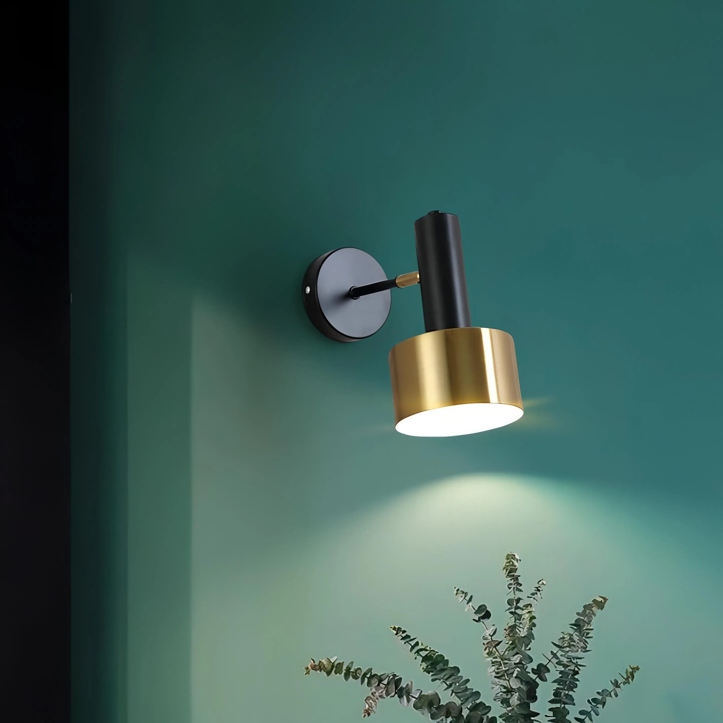 Davian - Wall Mounted Modern Round Gold Hanging Light