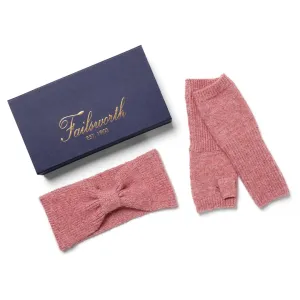 Emily Headband & Hand Warmer Gift Set - Rose by Failsworth