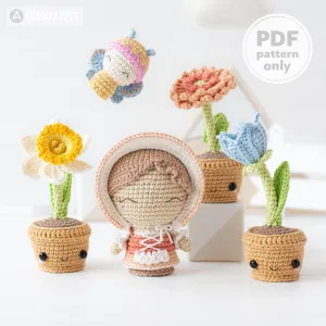 Flower Garden from “Mini Kingdom” collection / crochet patterns by AradiyaToys (Amigurumi tutorial PDF file) / crochet flower / amigurumi