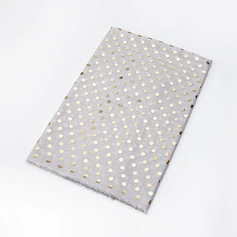 Golden Polka Dot Hijabs/Shawl