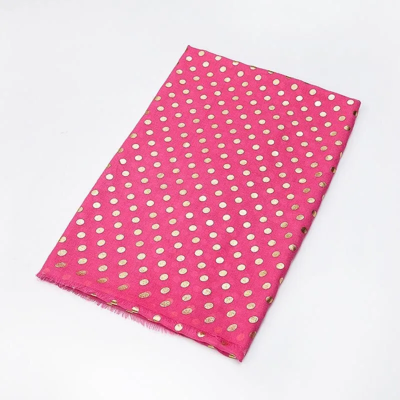 Golden Polka Dot Hijabs/Shawl