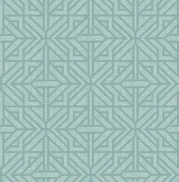 Hesper Green Geometric Wallpaper