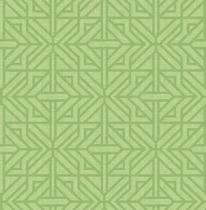 Hesper Green Geometric Wallpaper