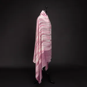 Ikat Pashmina Shawl 'Clouds of Ladakh' Damson