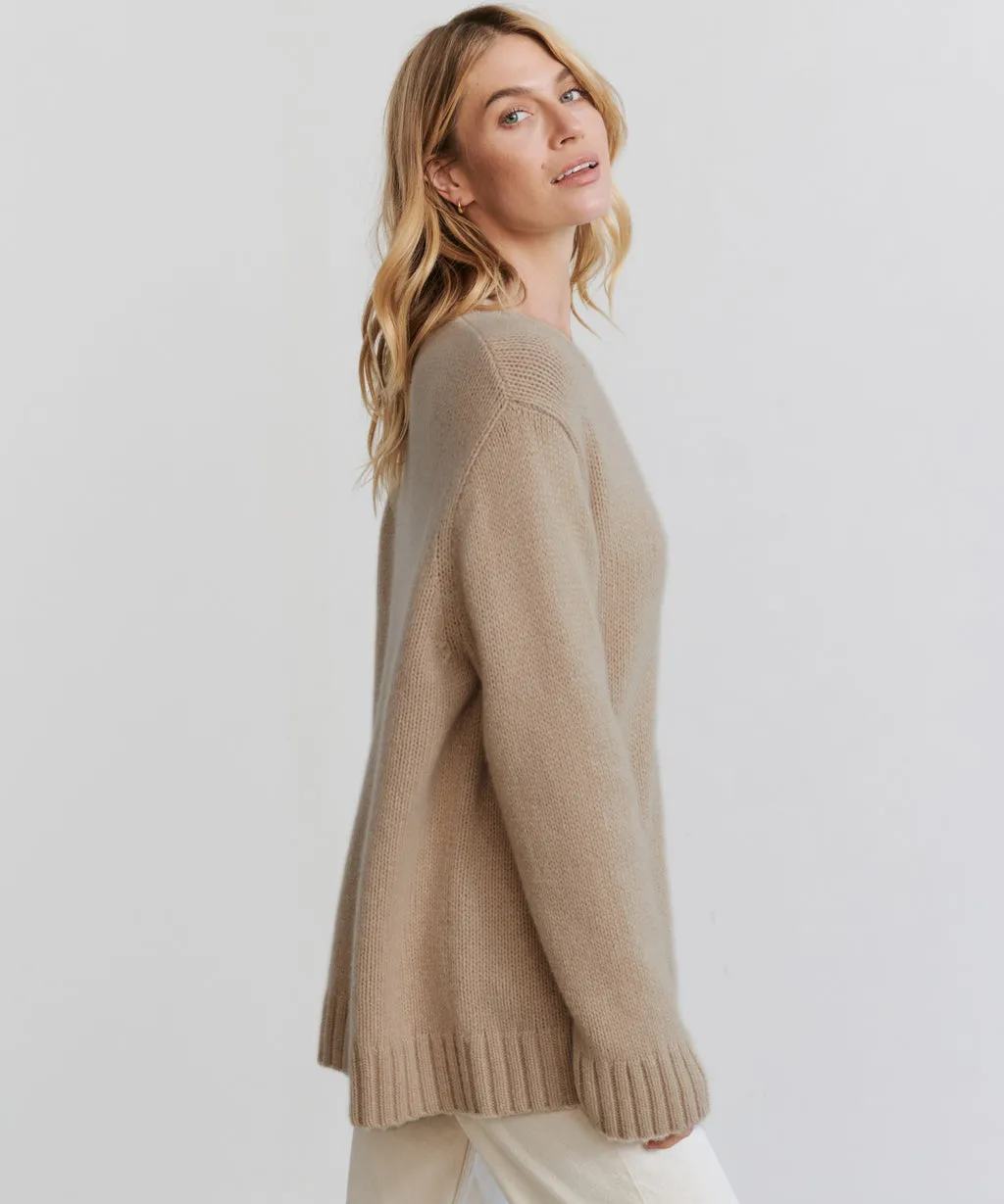 Jenni Kayne - Cashmere Amelia Crewneck in Warm Sand