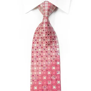 Lancetti Rhinestone Necktie Geometric On Pink With Sparkles