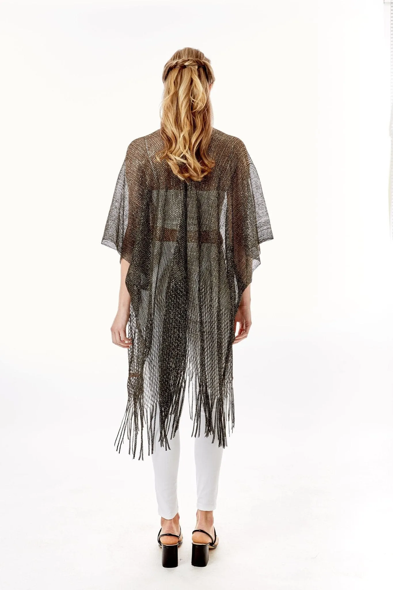 LOF802 Metallic Net Fringe Cover-up