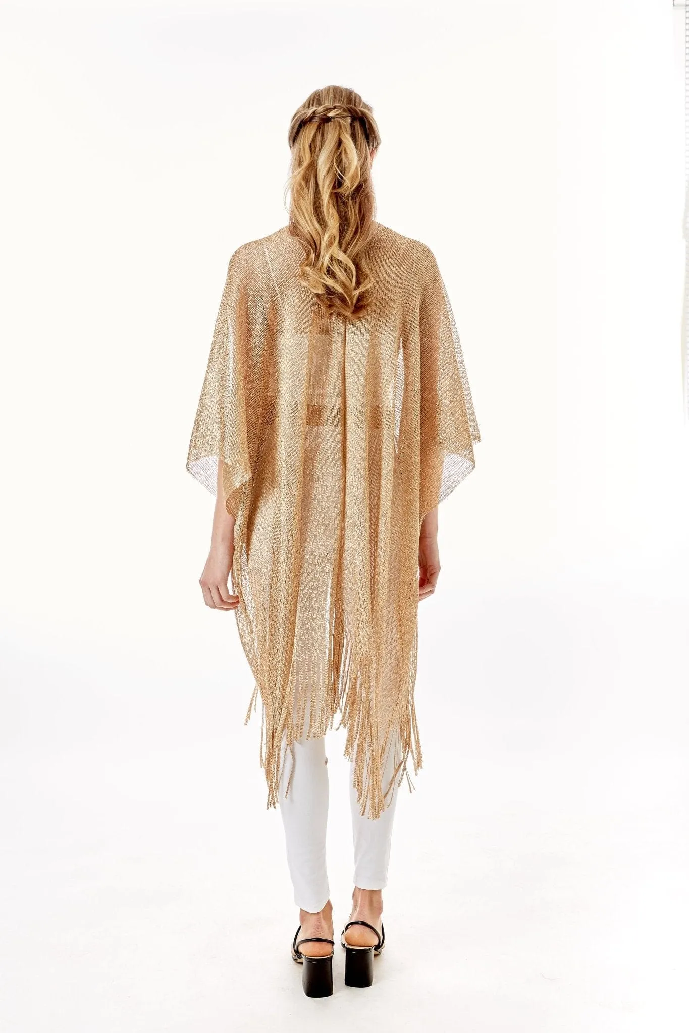 LOF802 Metallic Net Fringe Cover-up