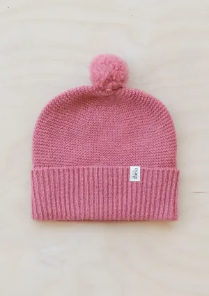 Merino Wool Baby Beanie in Rose