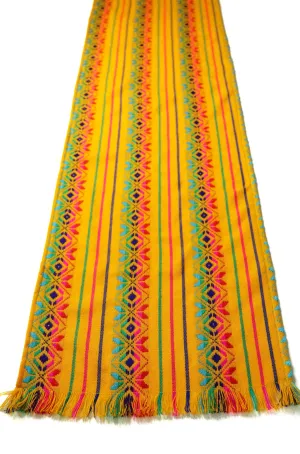 Mexican Fabric Table Runner - Yellow