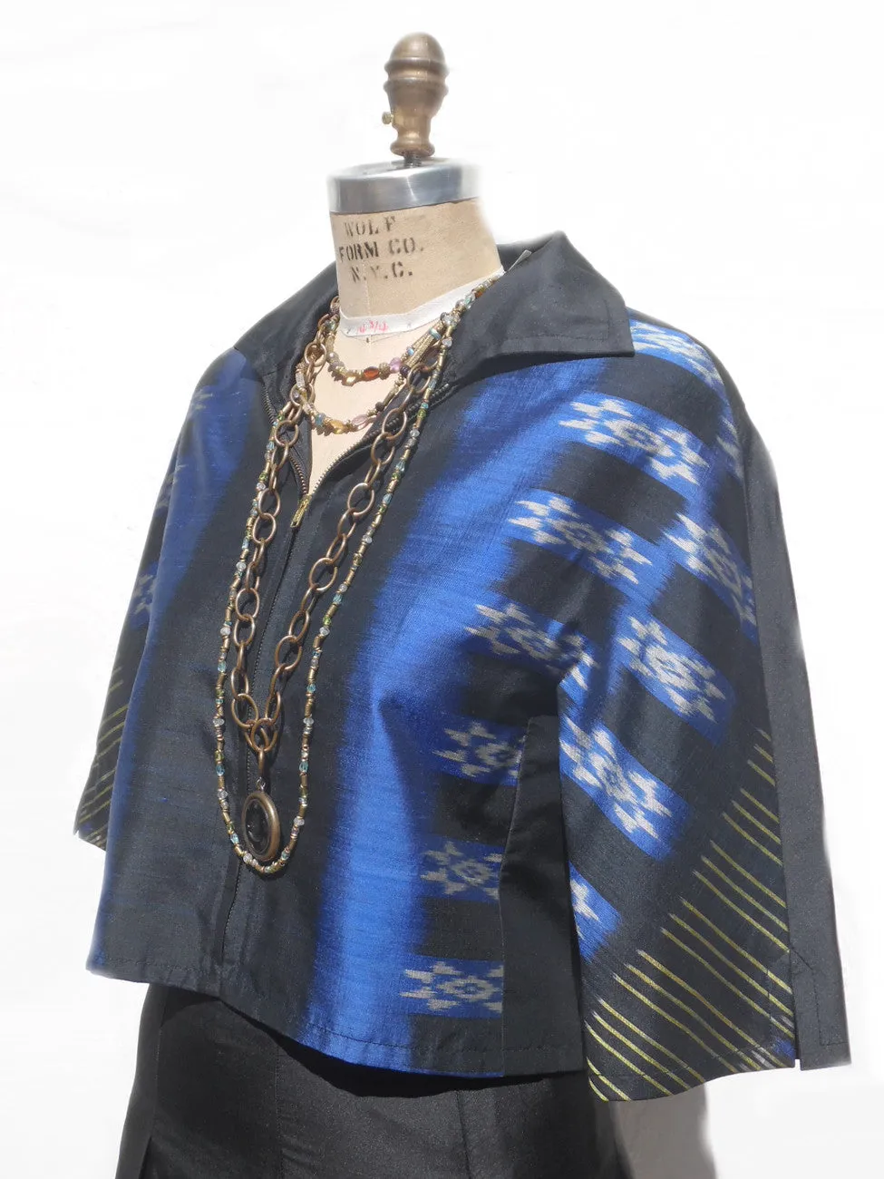 Modern Ikat Couture Cut Jacket Amethyst