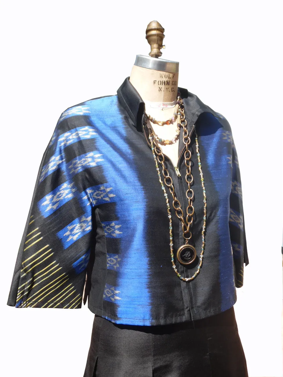 Modern Ikat Couture Cut Jacket Amethyst