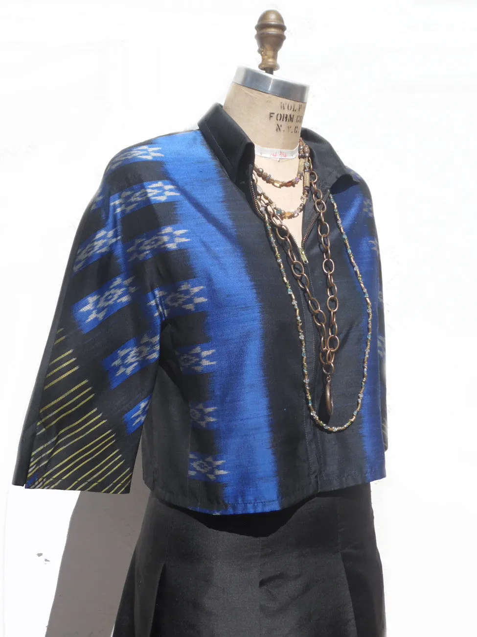 Modern Ikat Couture Cut Jacket Amethyst