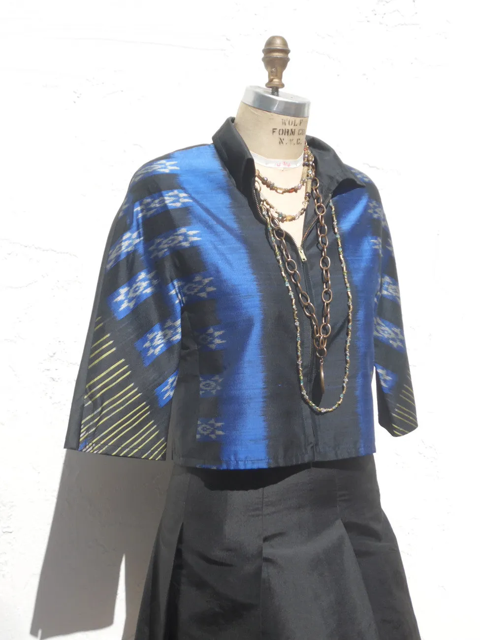 Modern Ikat Couture Cut Jacket Amethyst