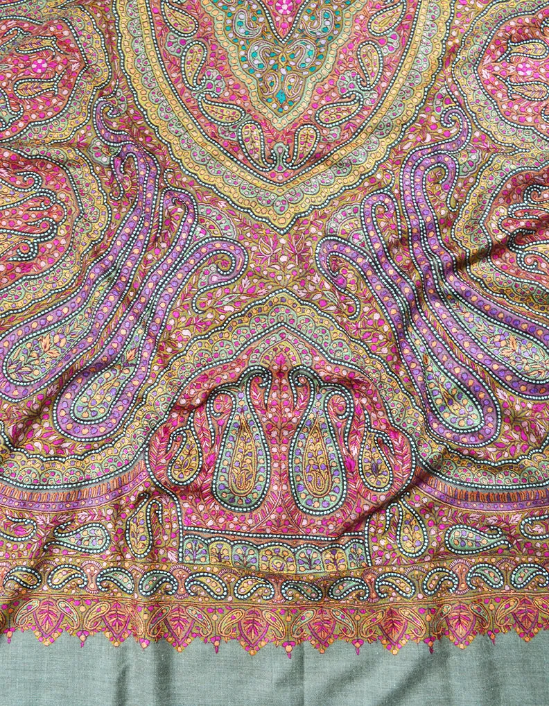 natural embroidery pashmina shawl 7934