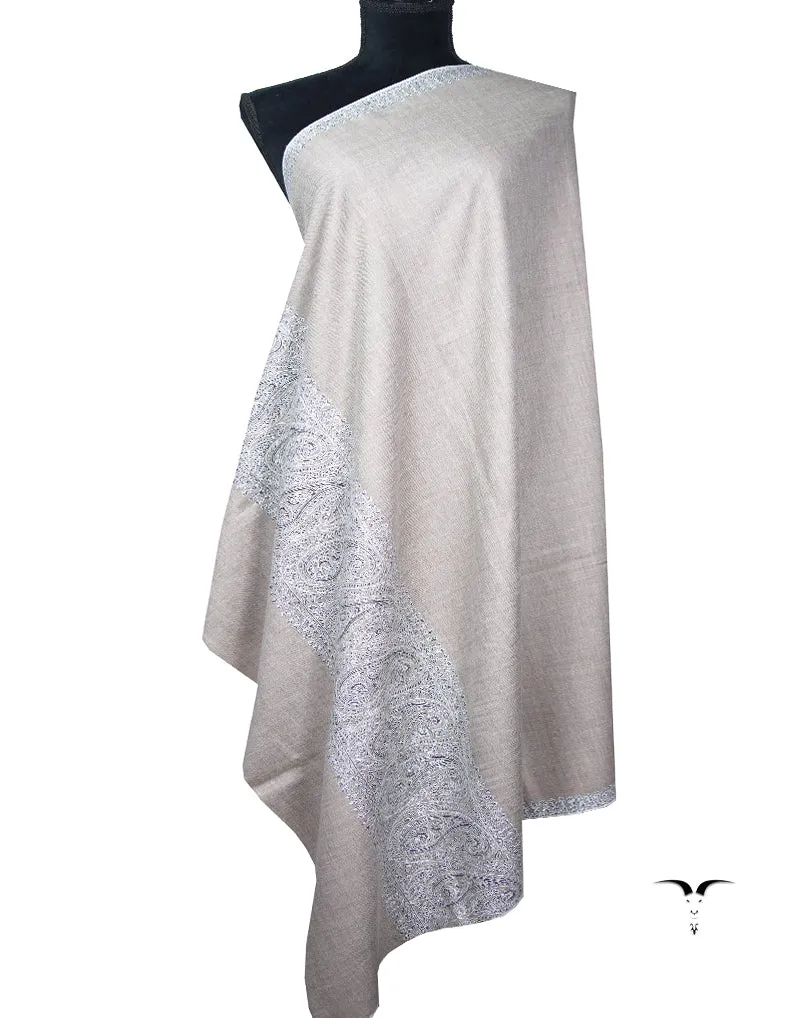 natural embroidery pashmina shawl 8762