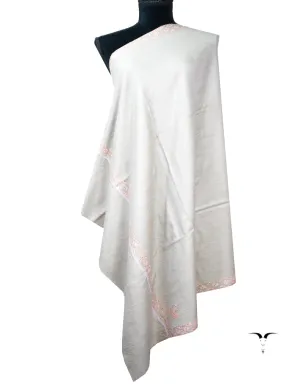 natural tapestry embroidery Pashmina shawl 8675