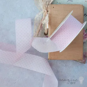 Pink Organza Thippe Ribbon