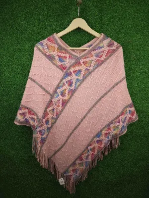 Pink Printed Cap Shawl