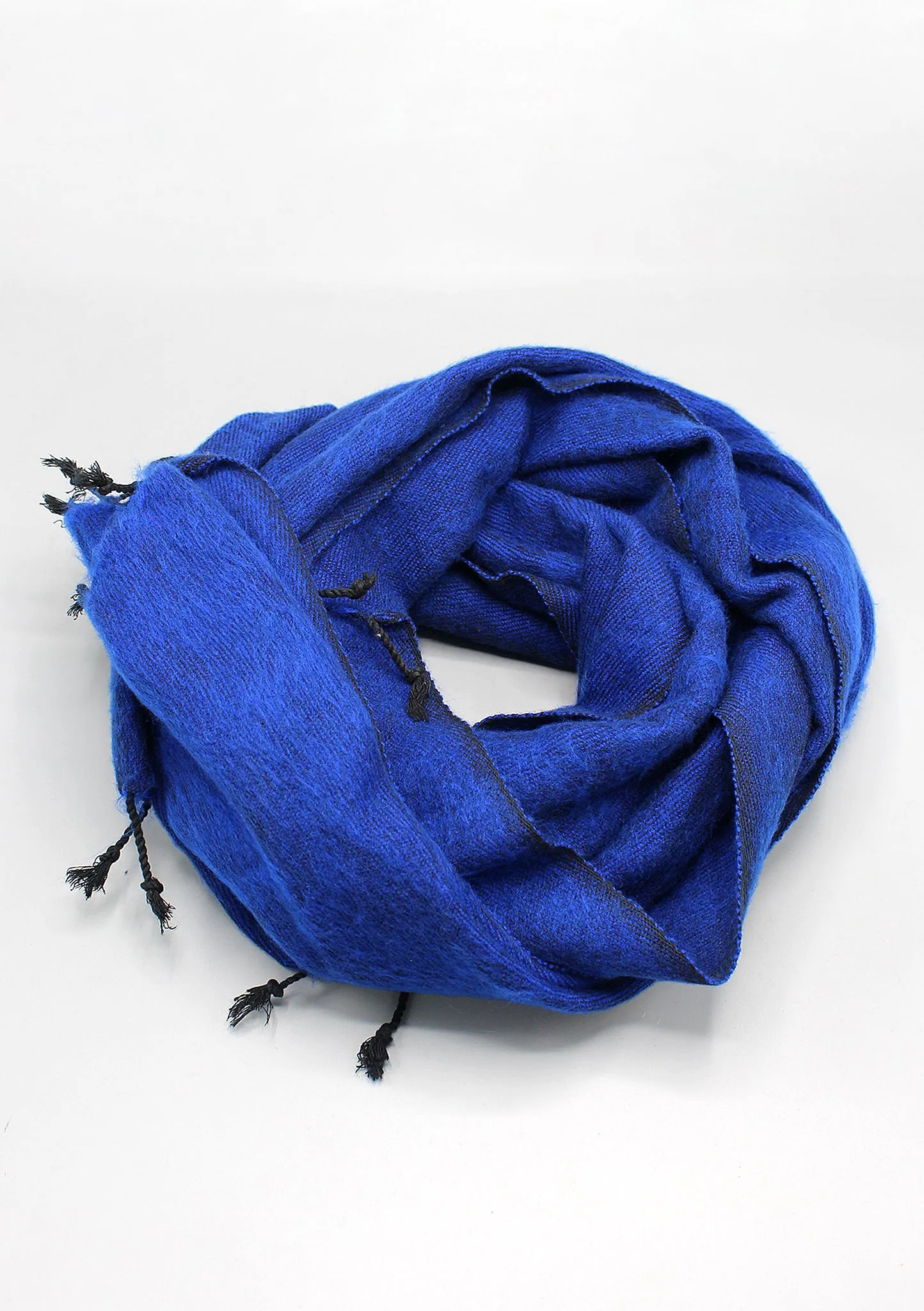 Plain Yak Shawl Blue