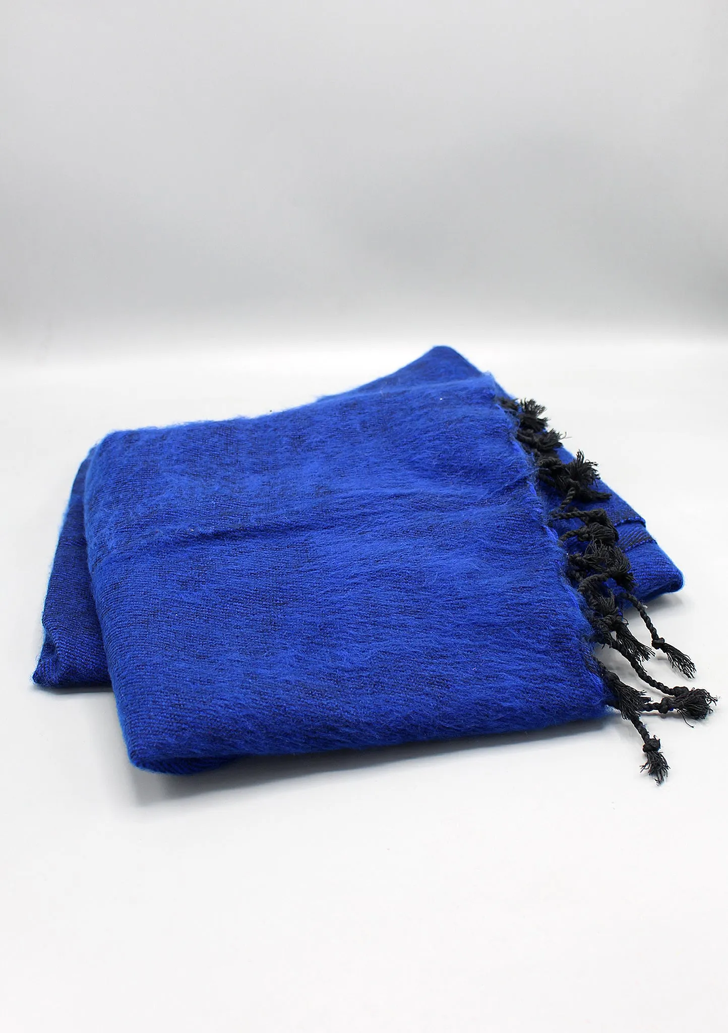 Plain Yak Shawl Blue