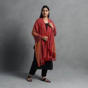 Red - Kumaun Handwoven Pure Merino Wool Shawl for Women 27