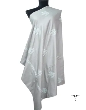 thunder gray booti embroidery pashmina shawl 8742